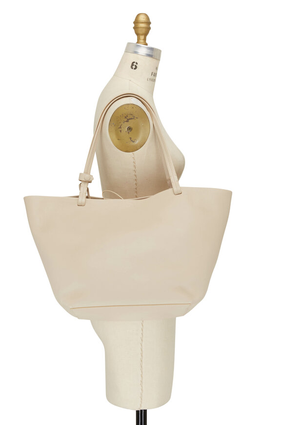 The Row - Park Tote Three Vanilla Smooth Leather Tote