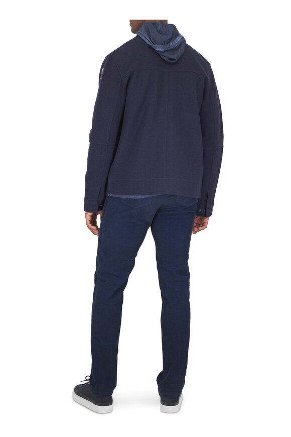 Parajumpers Tures Navy Blue Wool Jacket - view 3