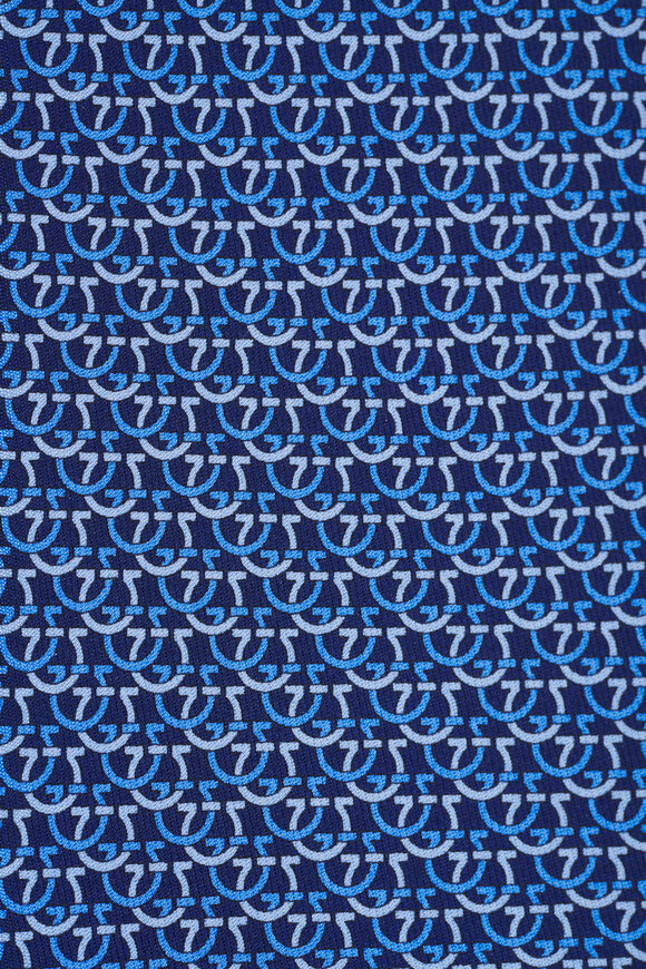 Ferragamo Navy Gancini Print Silk Necktie - view 2