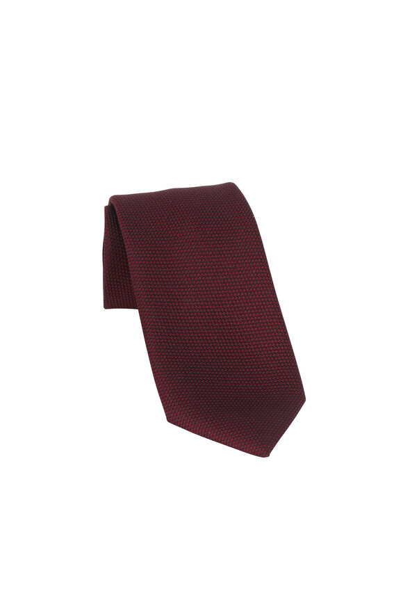 Charvet - Burgundy Textured Silk Necktie