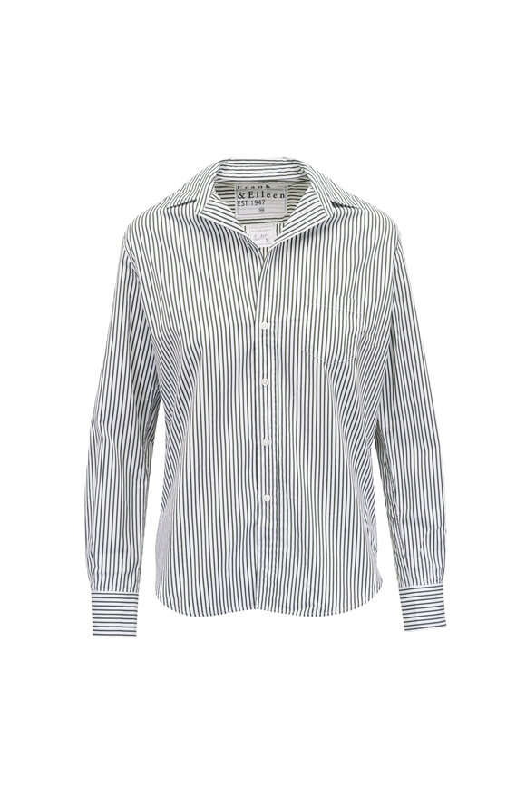 Frank & Eileen Eileen Green Stripe Relaxed Button Up Shirt