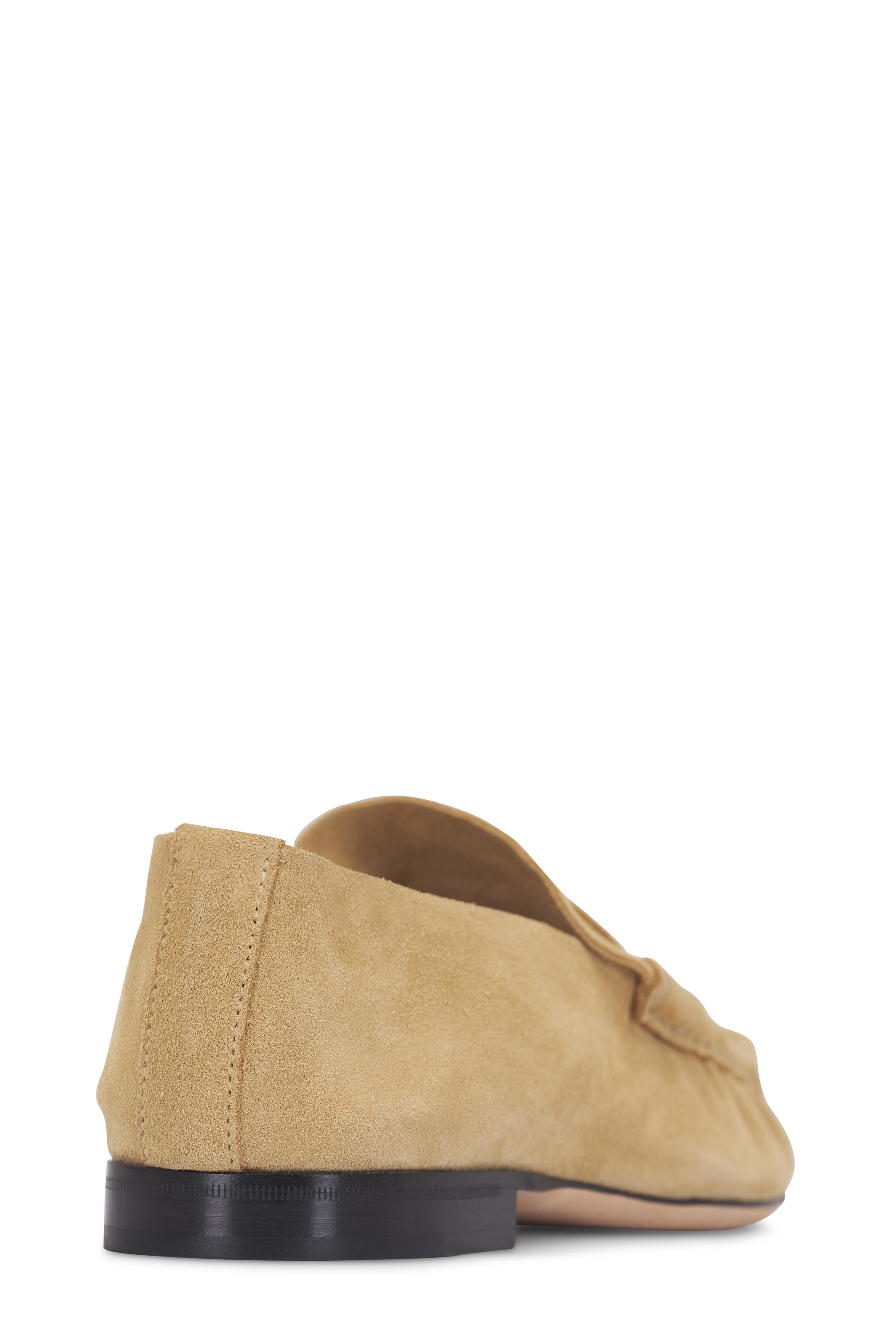 The Row - Yellow Linen Suede Soft Moccasin