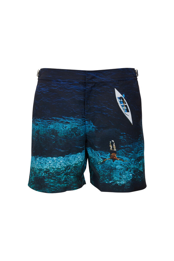 Orlebar Brown Bulldog Photographic Deep Sea Swim Trunks - view 1
