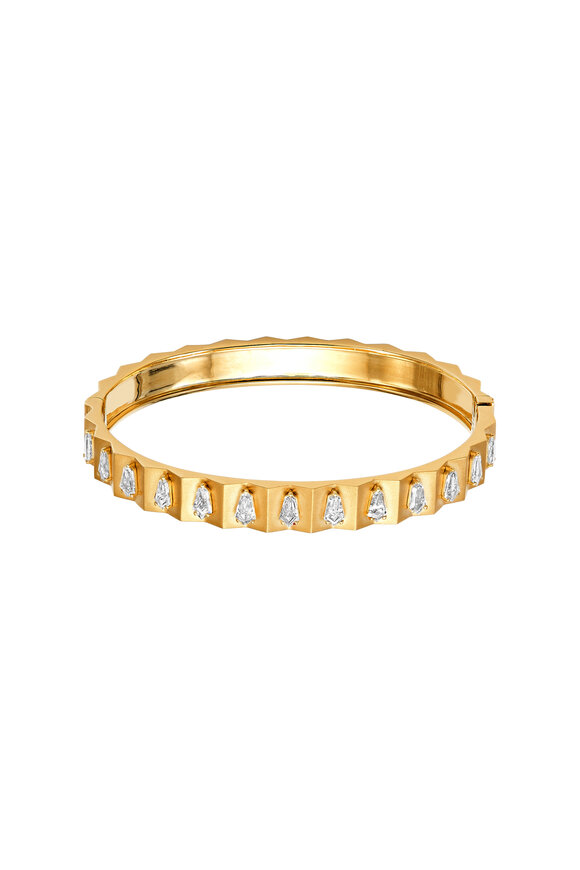Ruchi 18k Yellow Gold Katerina Diamond Bangle - view 1