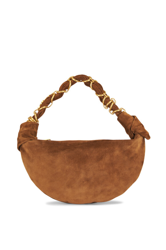 Saint Laurent Mini Amalia Carmel Suede Hobo Bag - view 3