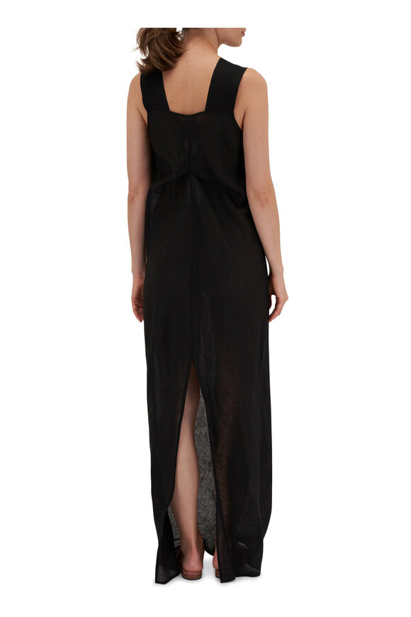 Zero + Maria Cornejo - Alex Black Linen Maxi Dress