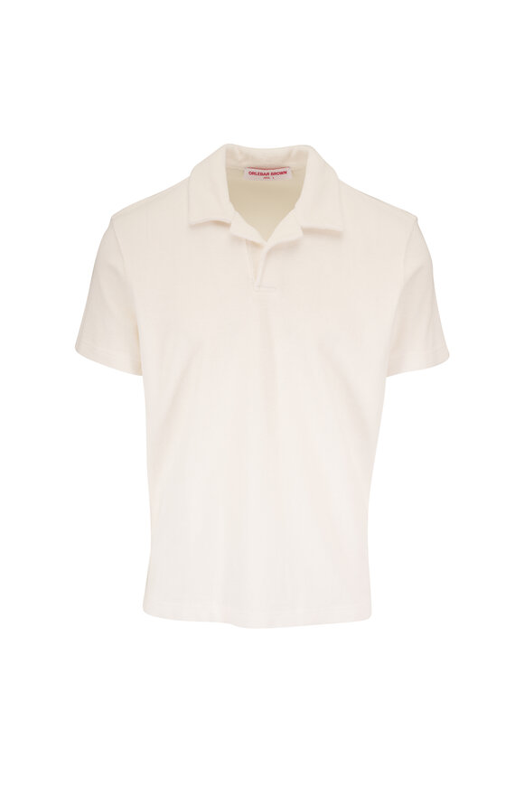 Orlebar Brown Terry Resort Off White Toweling Polo - view 1