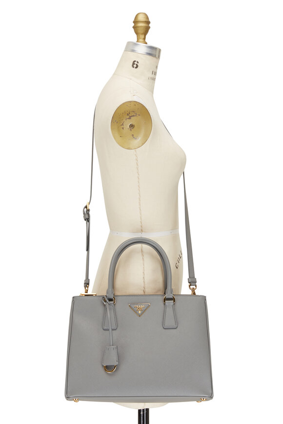 Prada - Gray Saffiano Leather Tote