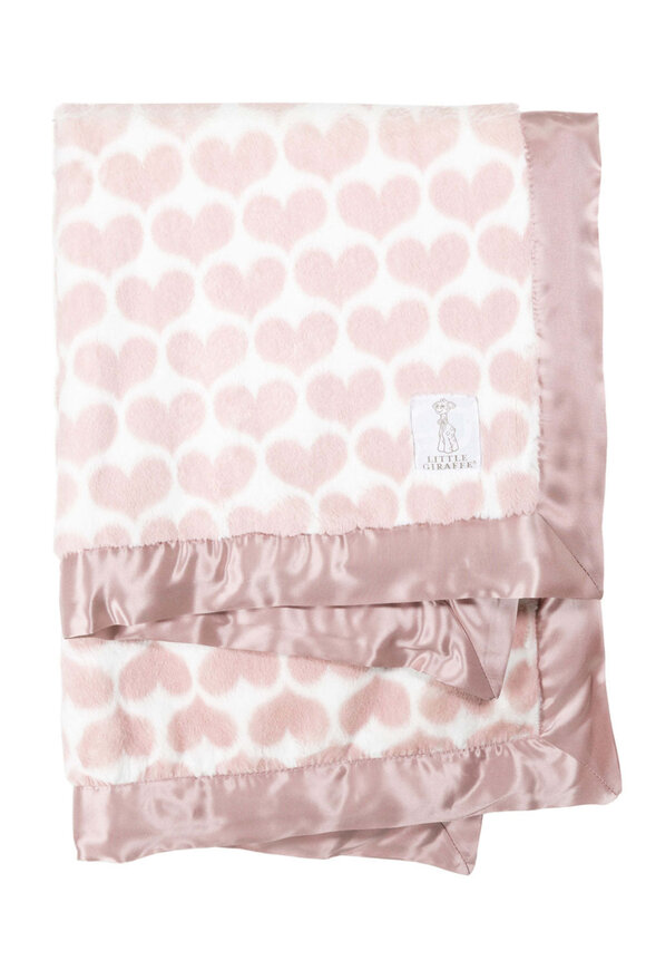 Little Giraffe Luxe Heart Army Blanket