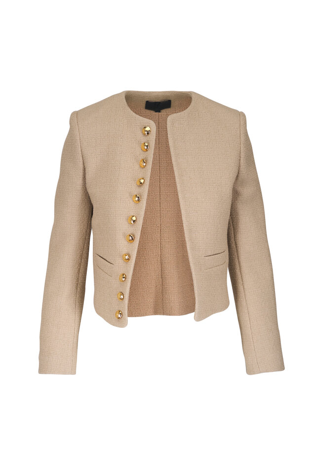 Nili Lotan - Maurine Black Cropped Wool Jacket | Mitchell Stores