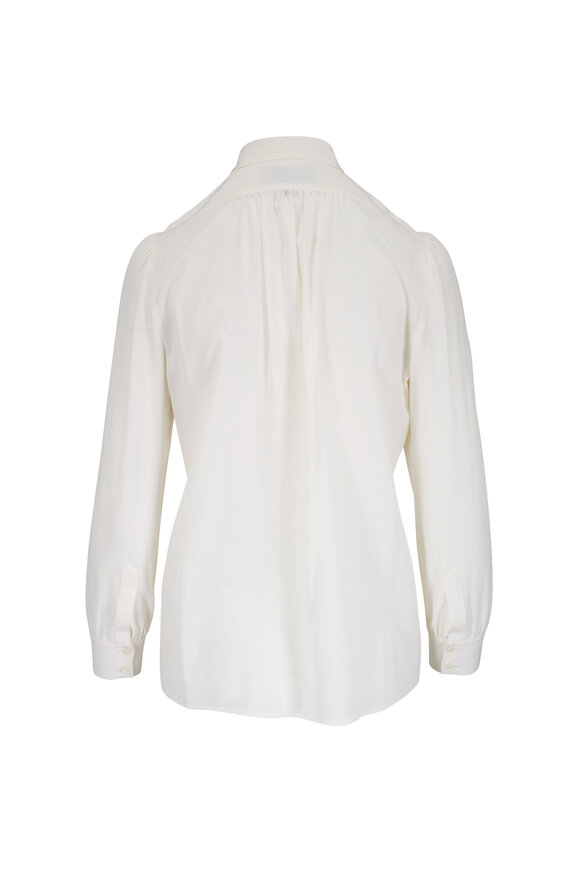 Nili Lotan Colt Light Ivory Silk Blouse - view 2