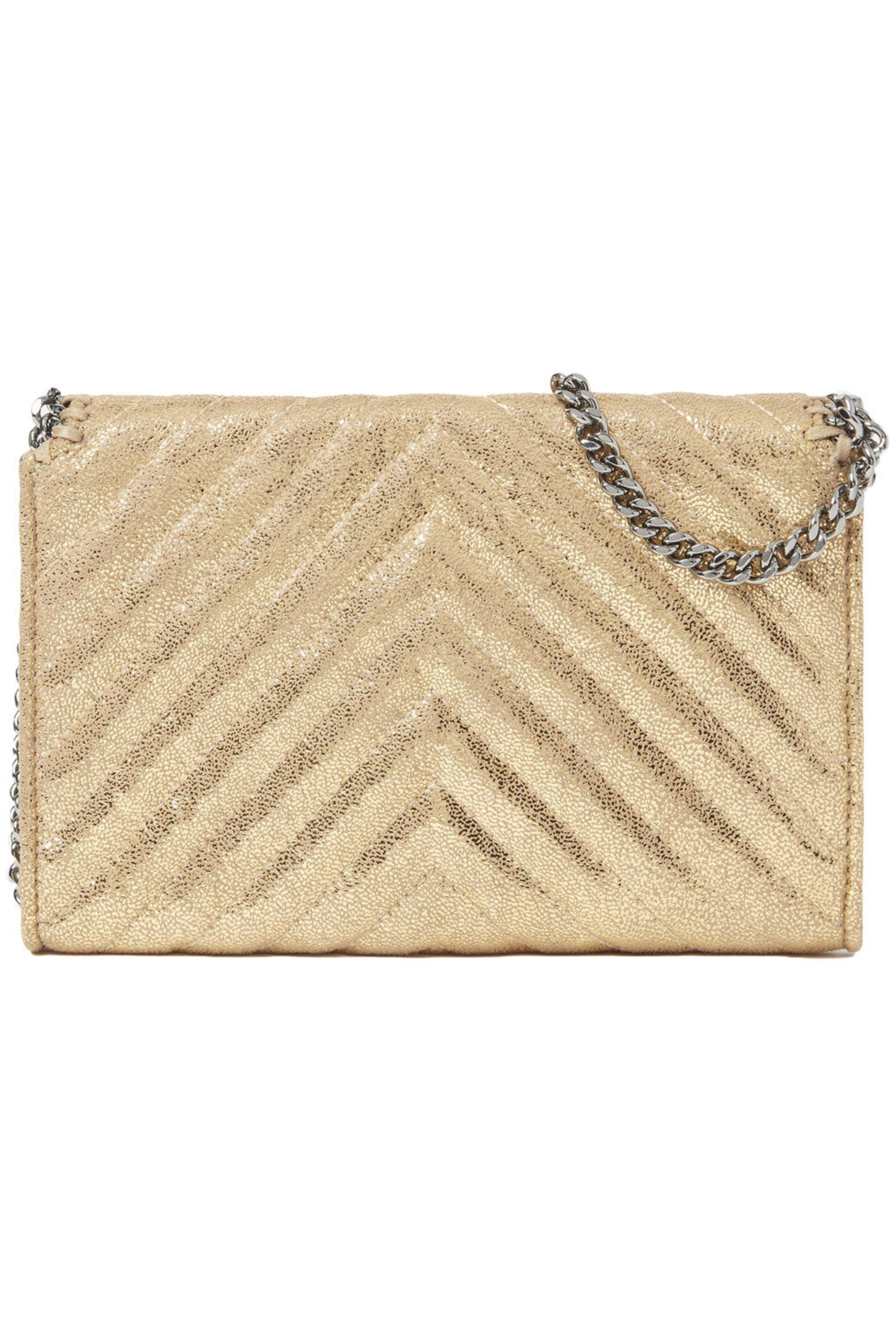 Stella McCartney - Mini Falabella Shiny Shoulder Bag in Gold