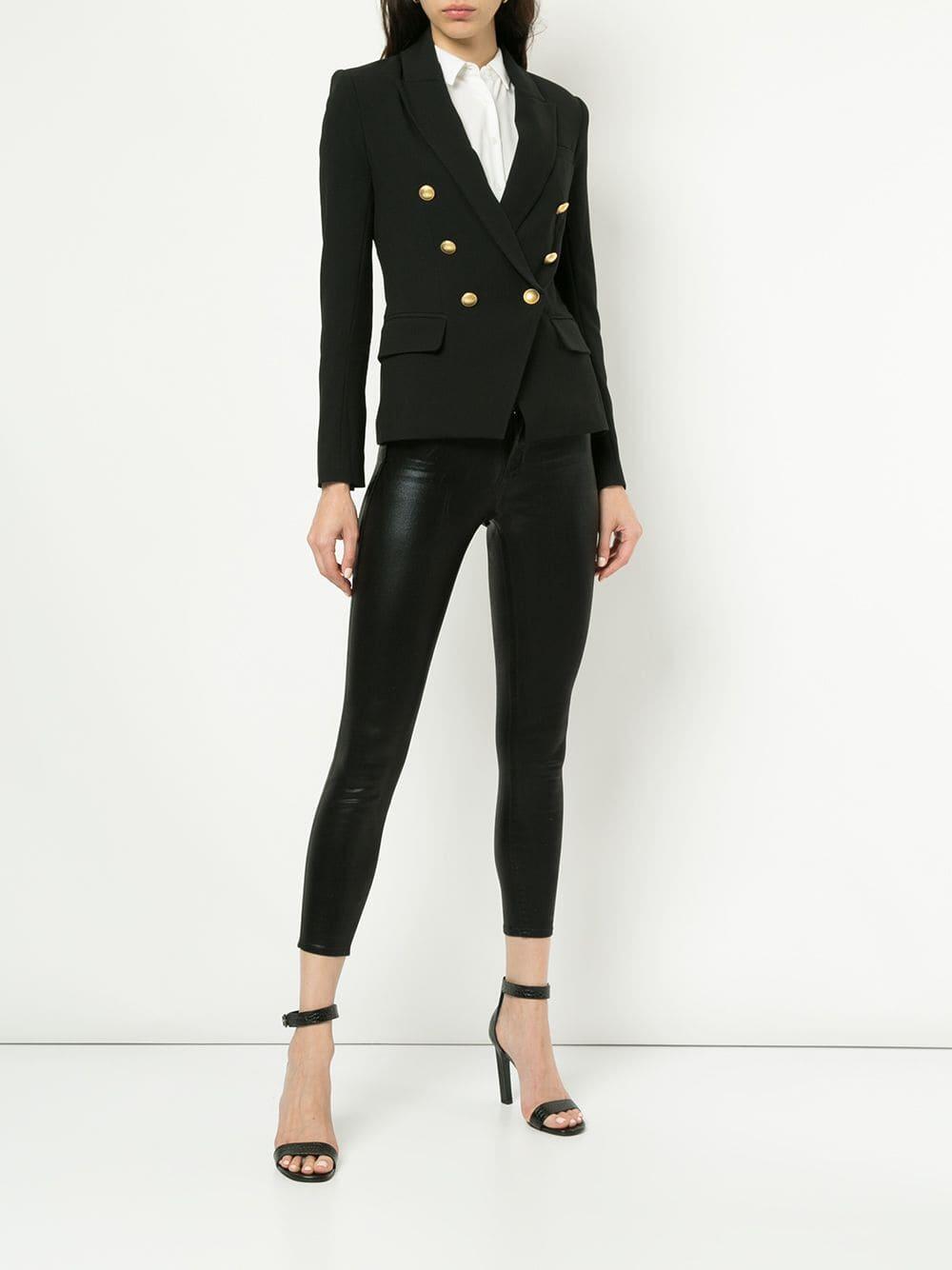 L'Agence - Kenzie Black Double Breasted Blazer