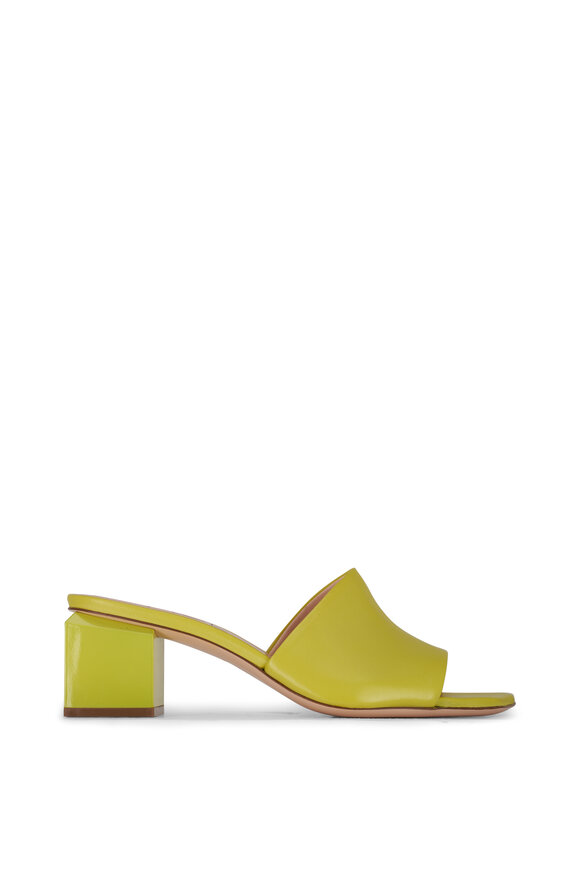 AGL - Angie Lime Leather Slide Sandal, 65mm 