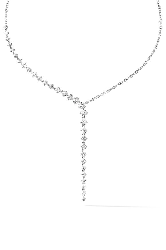 Melissa Kaye 18k White Gold Diamond Aria Cascade Necklace - view 1