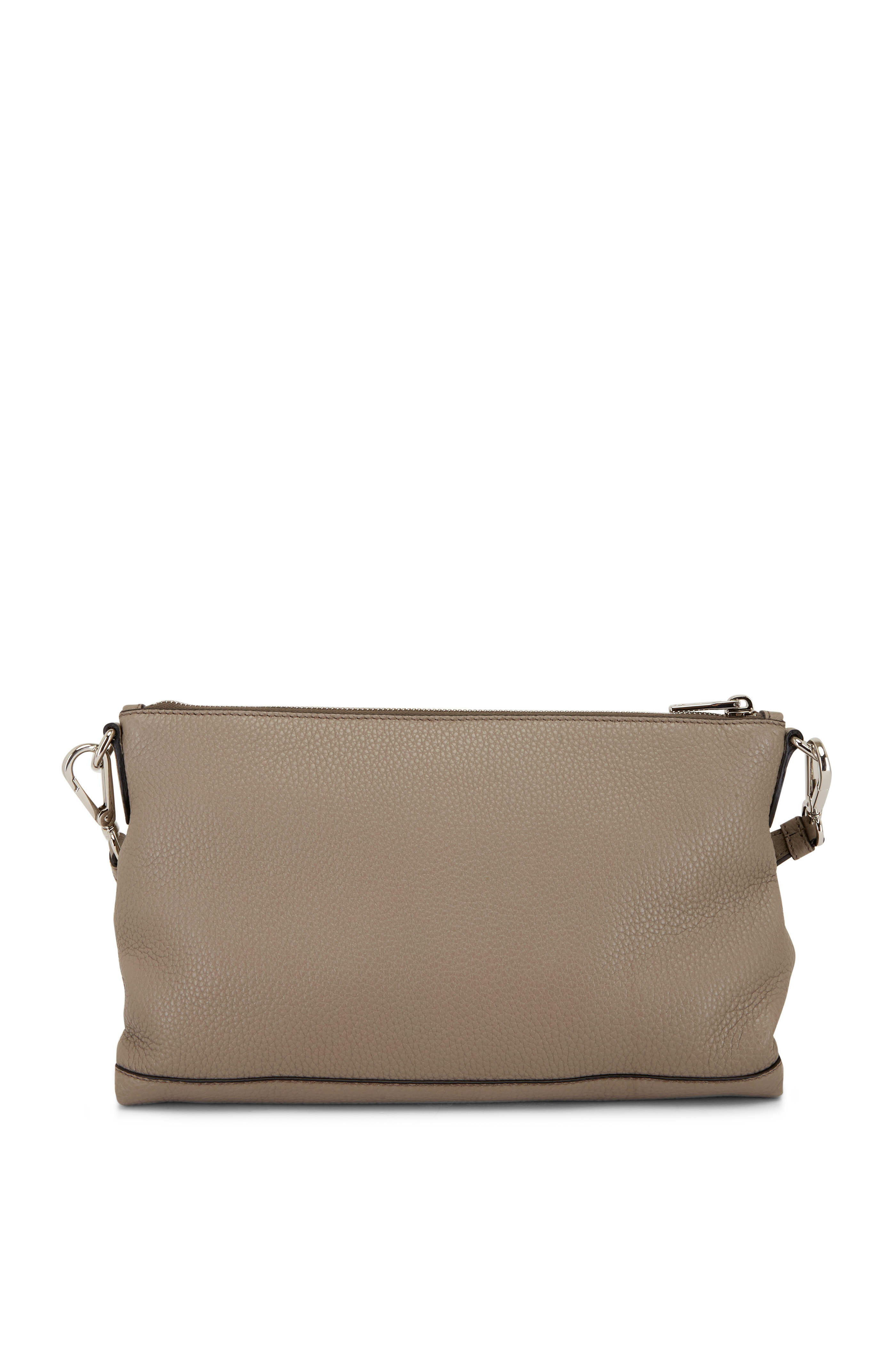 Prada - Argilla Mushroom Leather Shoulder Bag | Mitchell Stores