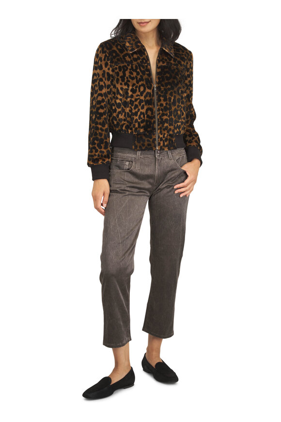 R13 Boy Straight Charcoal & Brown Jean - view 2