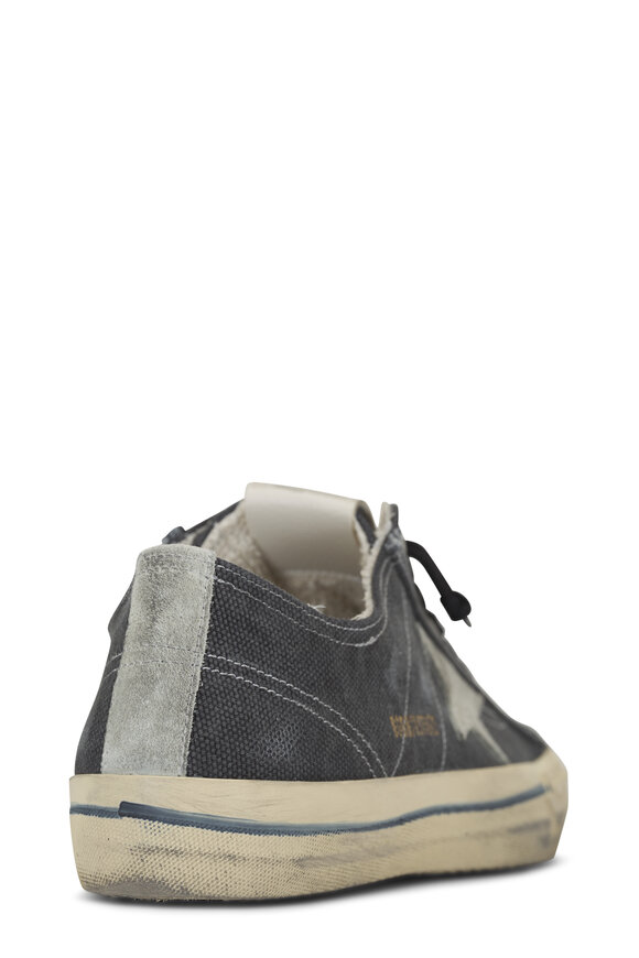 Golden Goose - V-Star 2 Black & Gray Canvas Low Top Sneaker