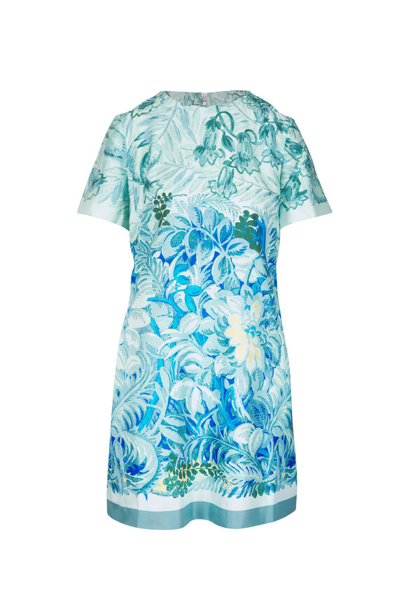 Rani Arabella Corsica Green Silk Dress - view 1