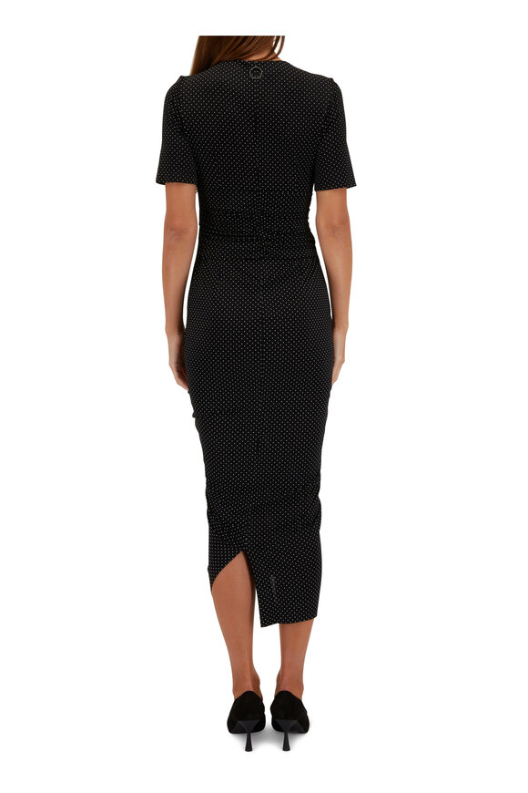 Akris Punto - Black & White Dot Jersey Midi Dress