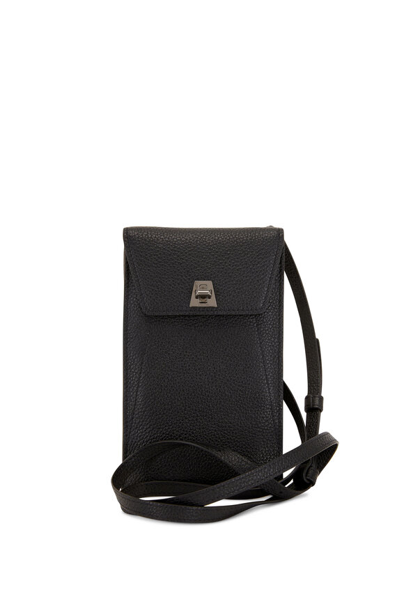 The Row Women's Large Banana Black Leather Crossbody Bag | by Mitchell Stores
