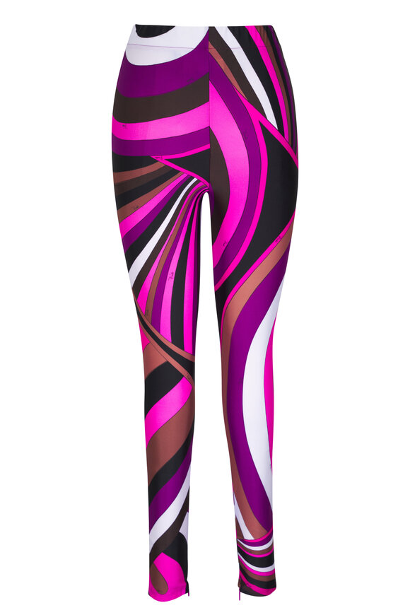 Pucci - Iride Print Fuchsia & Mahogany Multicolor Leggings