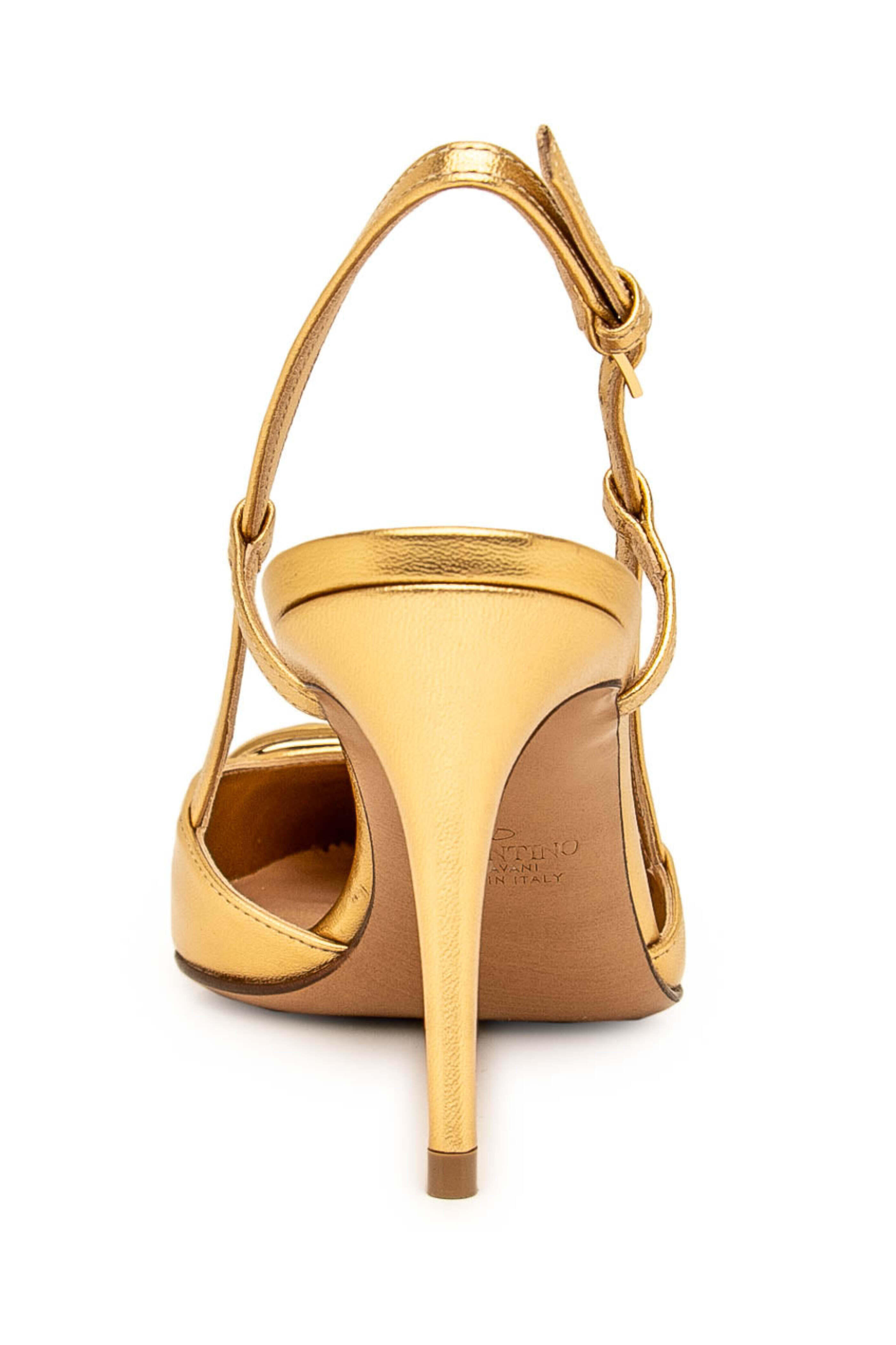 Valentino Garavani - VLogo Slingback Pump in Gold