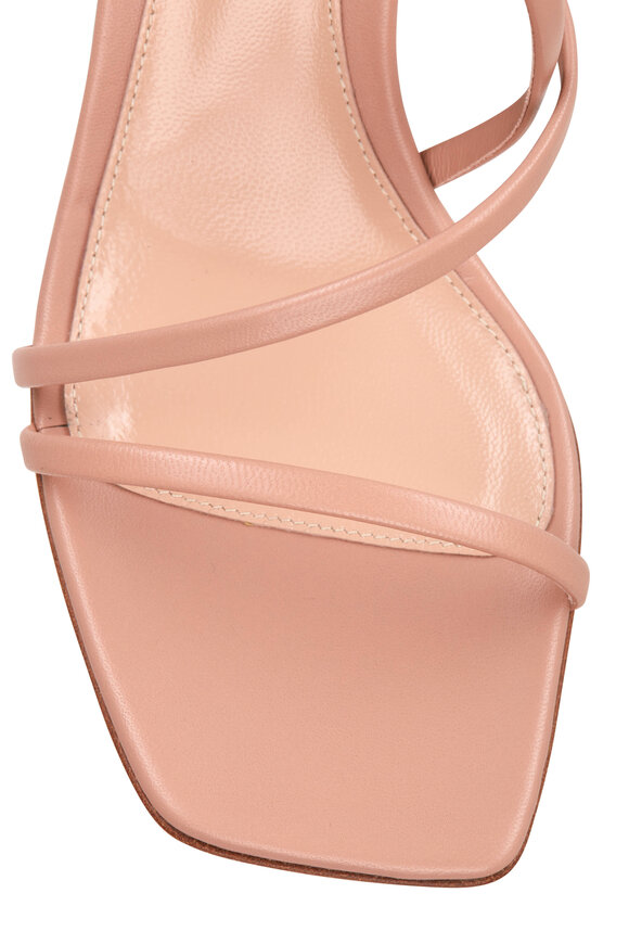 Gianvito Rossi - Manilla Peach Nappa Leather Sandal, 70mm