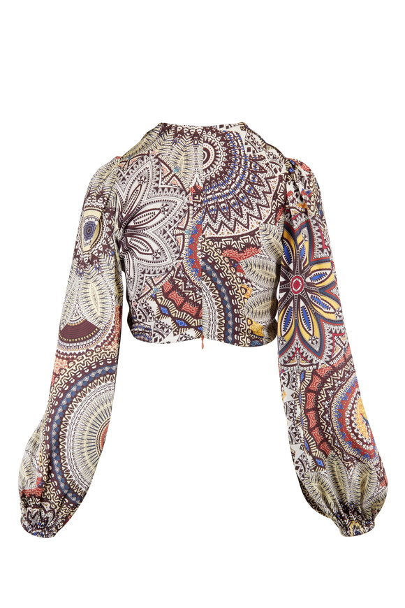 Alexis Colmar Medallion Print Cropped Blouse - view 2