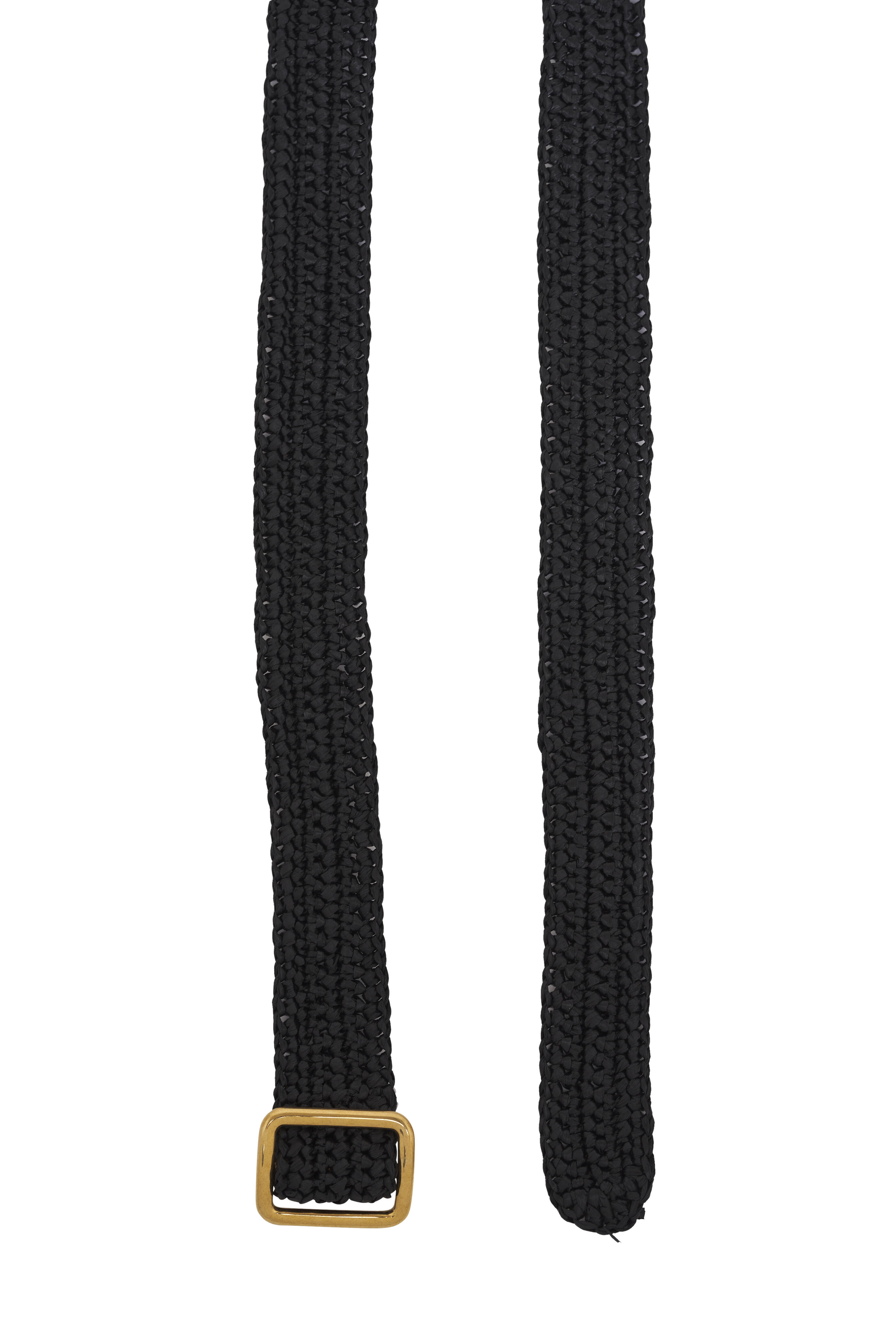 The Row - Ava Black Woven Raffia Belt | Mitchell Stores