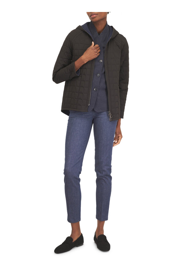 Akris Enon Reversible Trapezoid Quilted Jacket - view 2