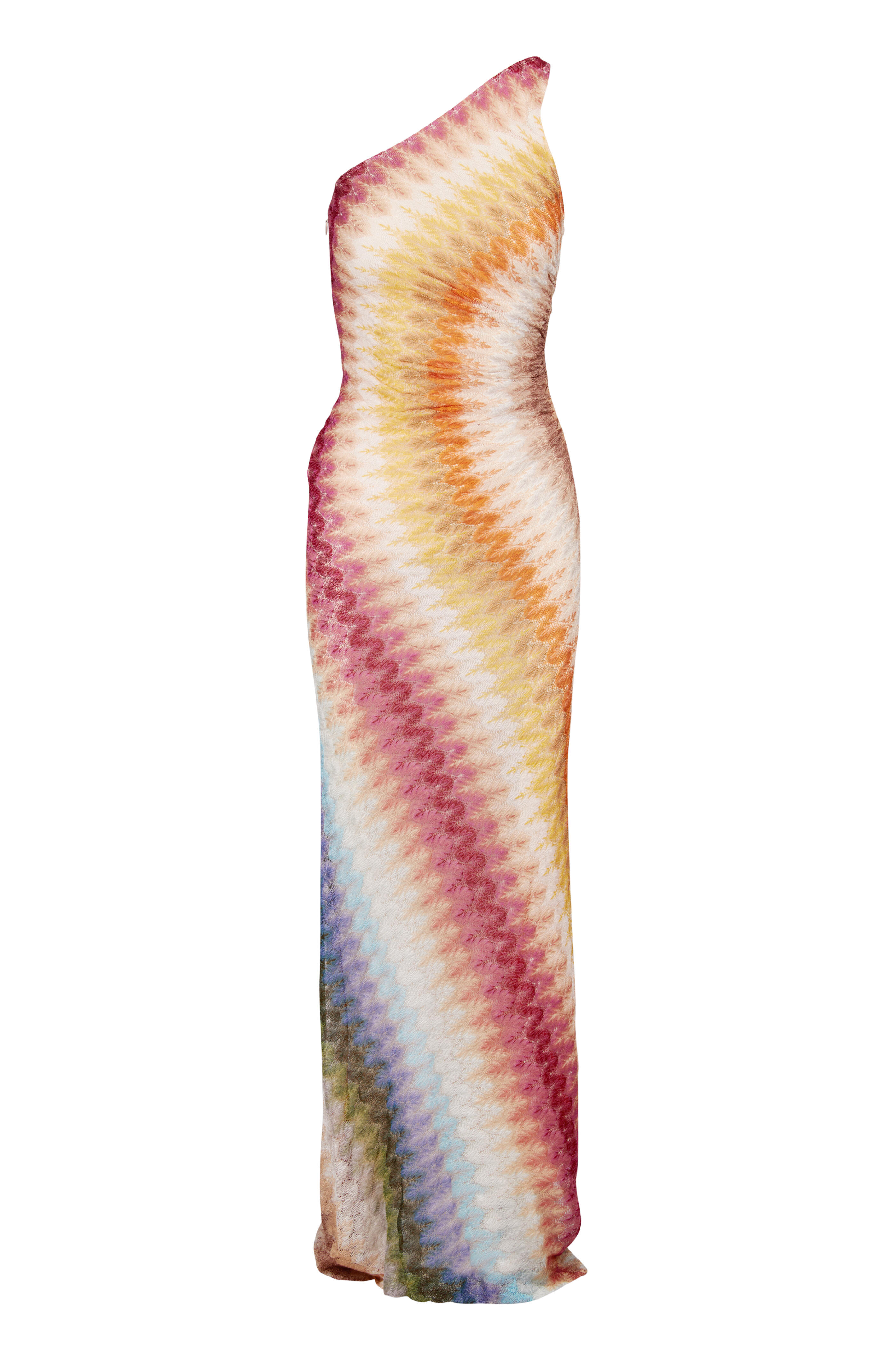 Missoni - Orange Multi One Shoulder Maxi Dress - view 1
