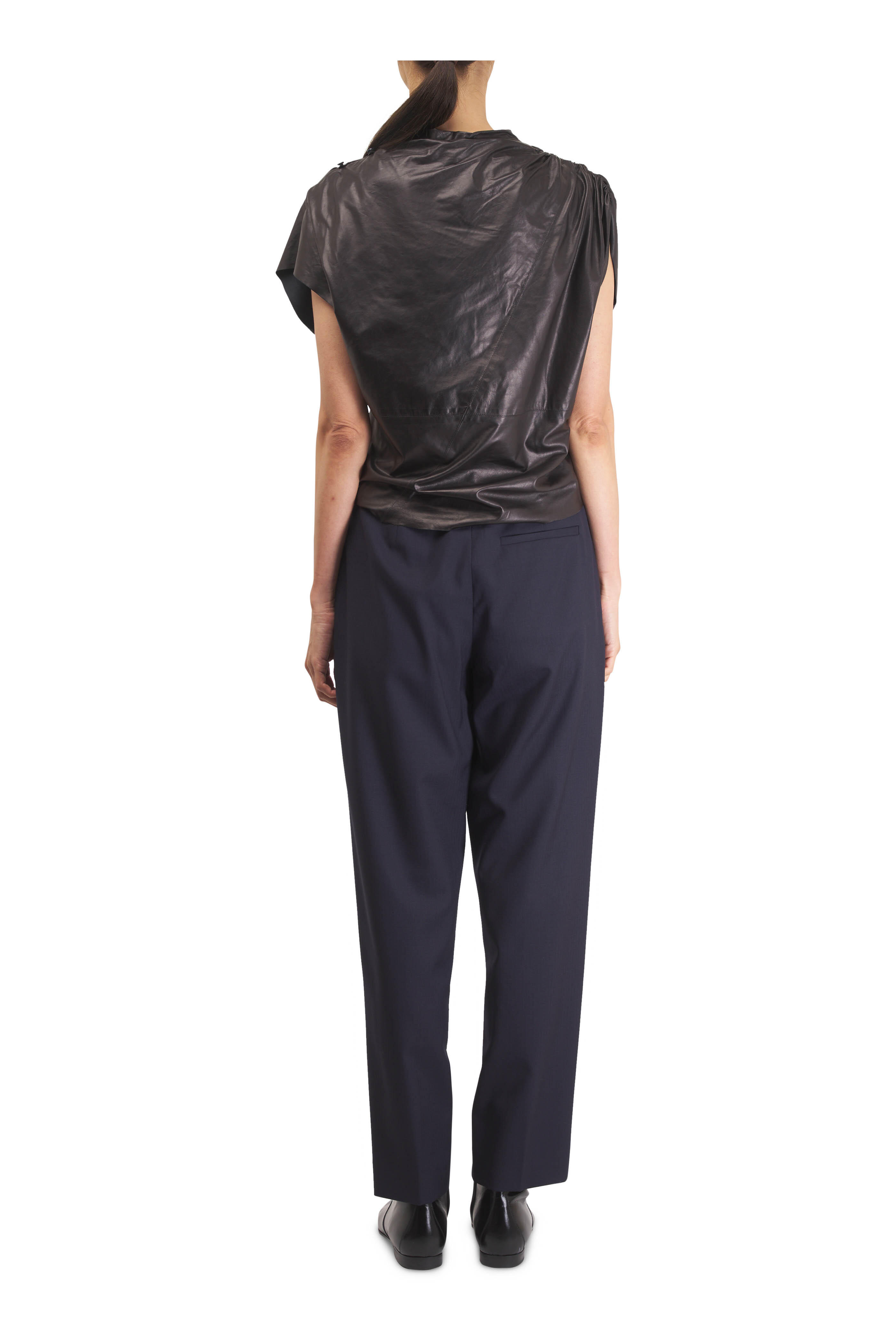 TWP - Wish You Would Dark Midnight Leather Top