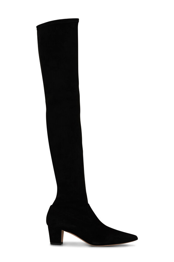 Manolo Blahnik - Lupasca Black Suede Over-The-Knee Boot, 50mm