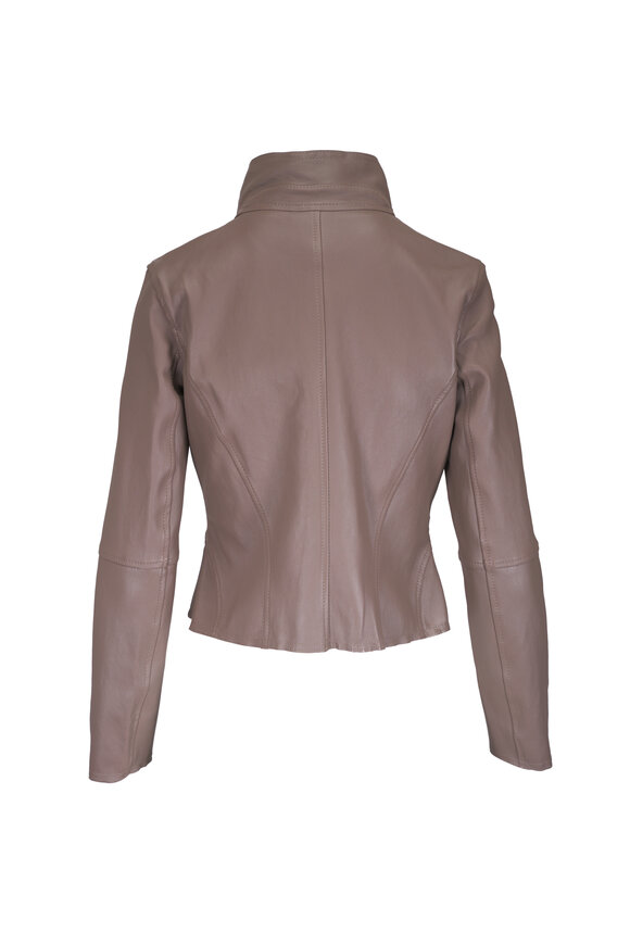 KZ_K Studio Moto Drape Sand Leather Jacket - view 3