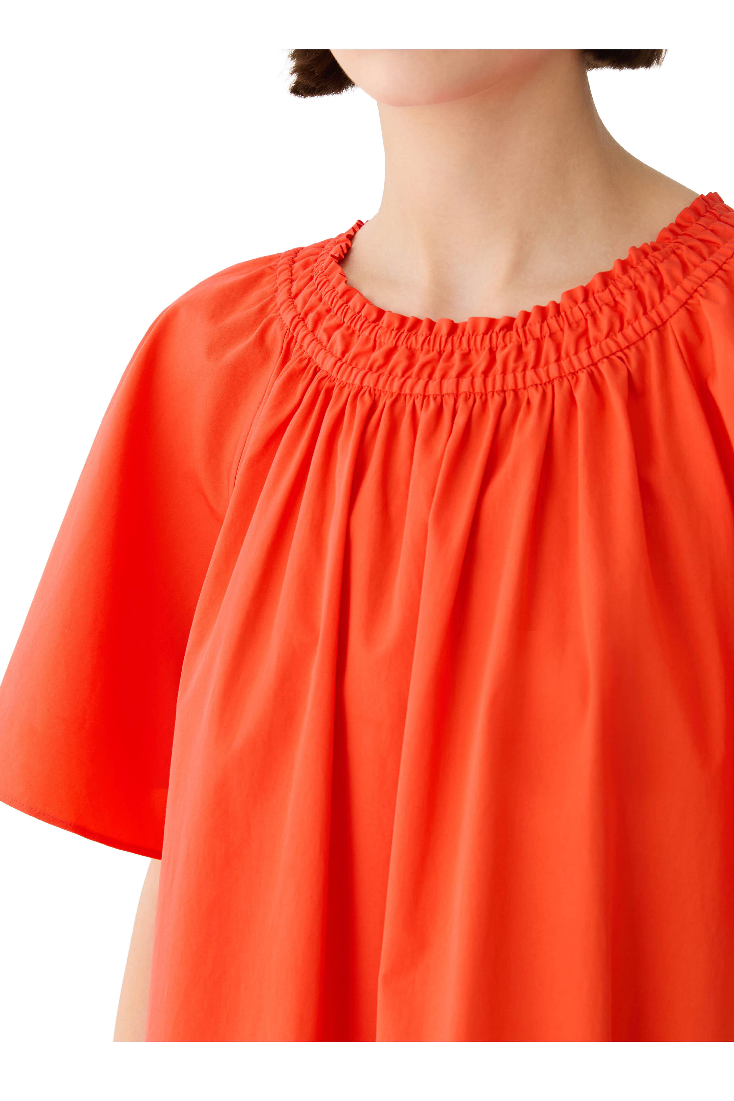 Lafayette 148 New York - Orange Poppy Organic Cotton Poplin Swing Dress - view 4