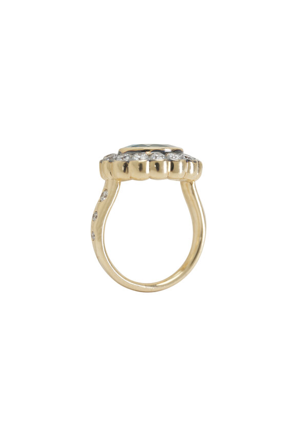 Marlo Laz - 14k Yellow Gold Aquamarie Alexandra Ring