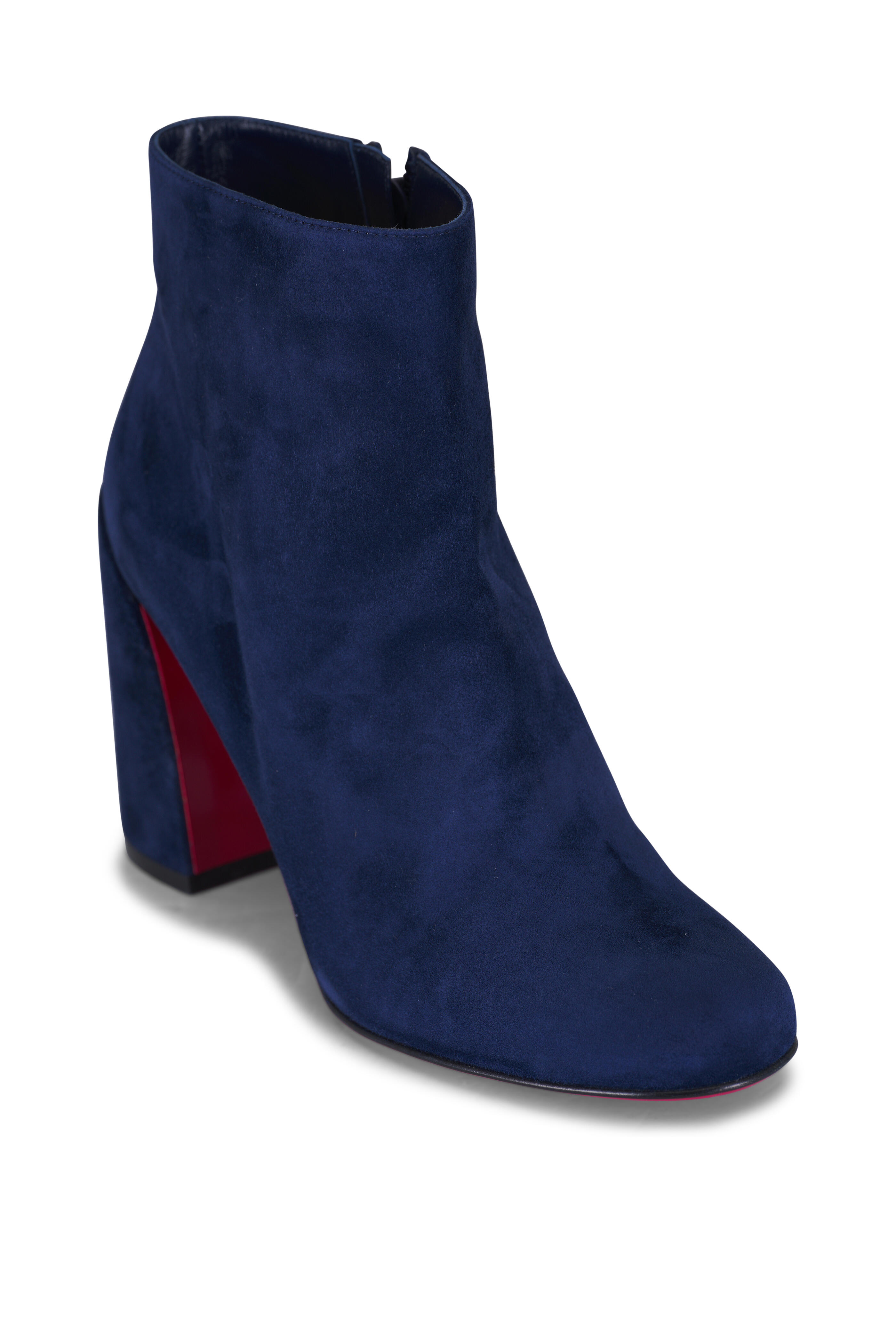 Christian Louboutin - Turela Zaffiro Suede Short Boot, 85mm