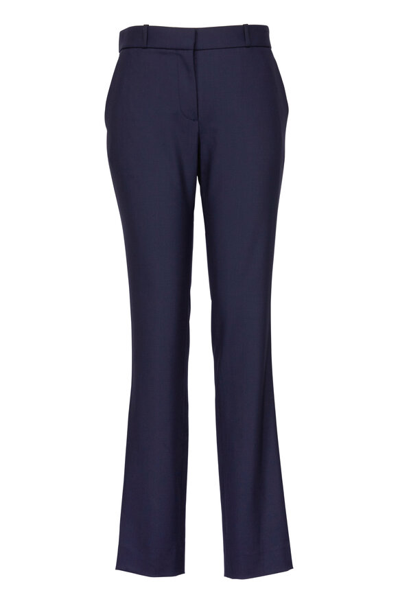 The Row - Navy Franklin Slim Pant