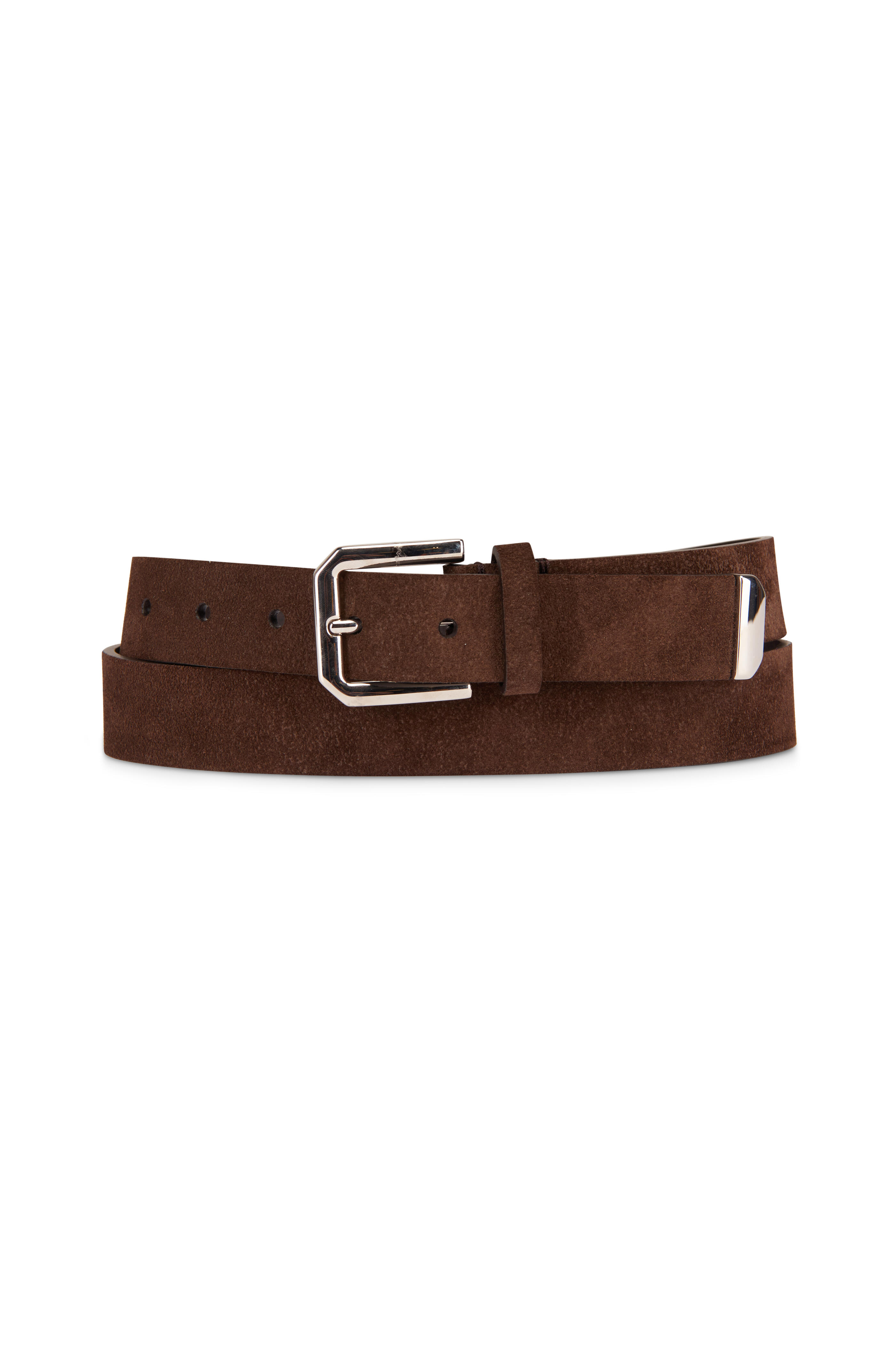 Brunello Cucinelli - Dark Brown Suede Leather Belt - view 1