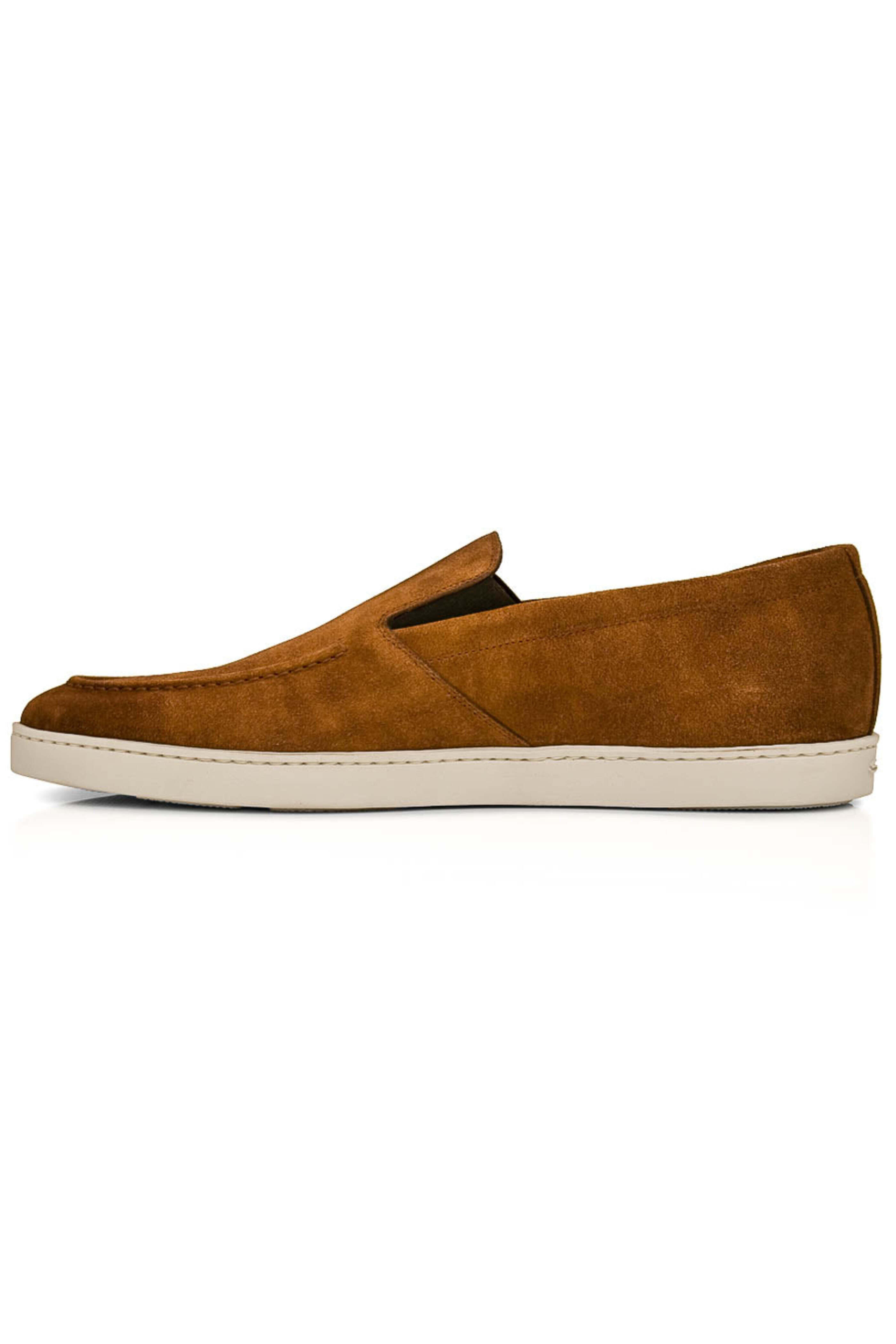 Santoni - Cognac Suede Farley Loafer