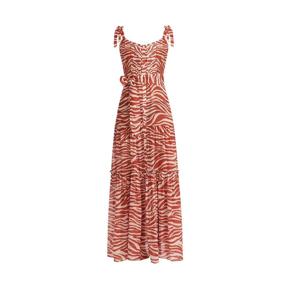 strapless open back dress Dash Dress — Zebra – Red Belly Active main image 1