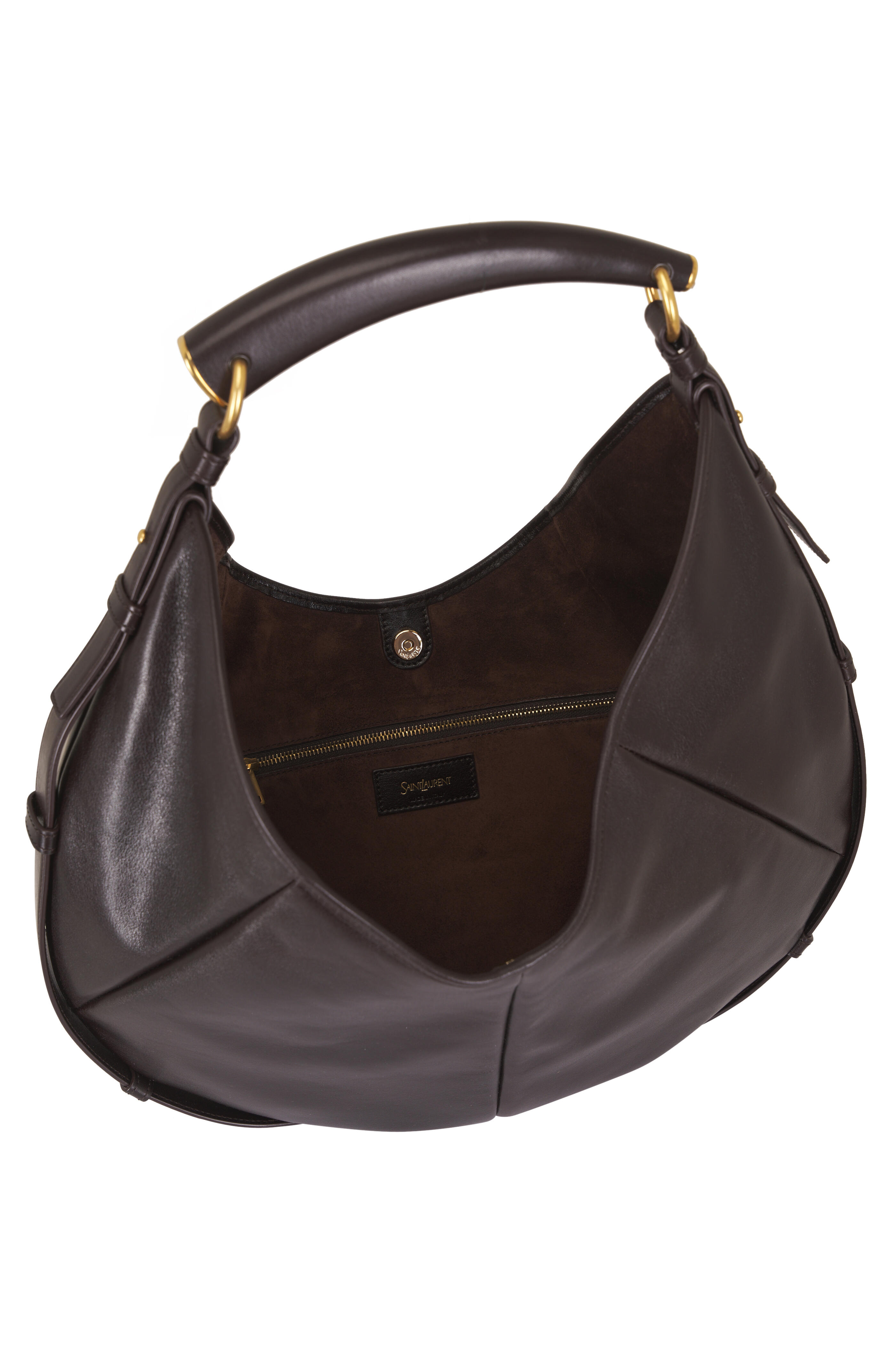 Saint Laurent - Medium Mombasa Santal Leather Hobo - view 6