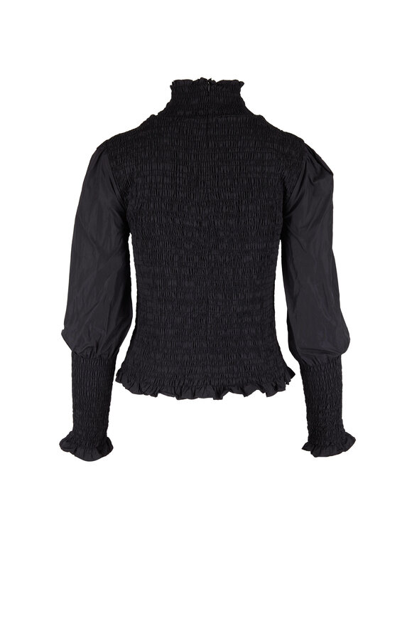 Veronica Beard - Elsmere Black Mockneck Blouse