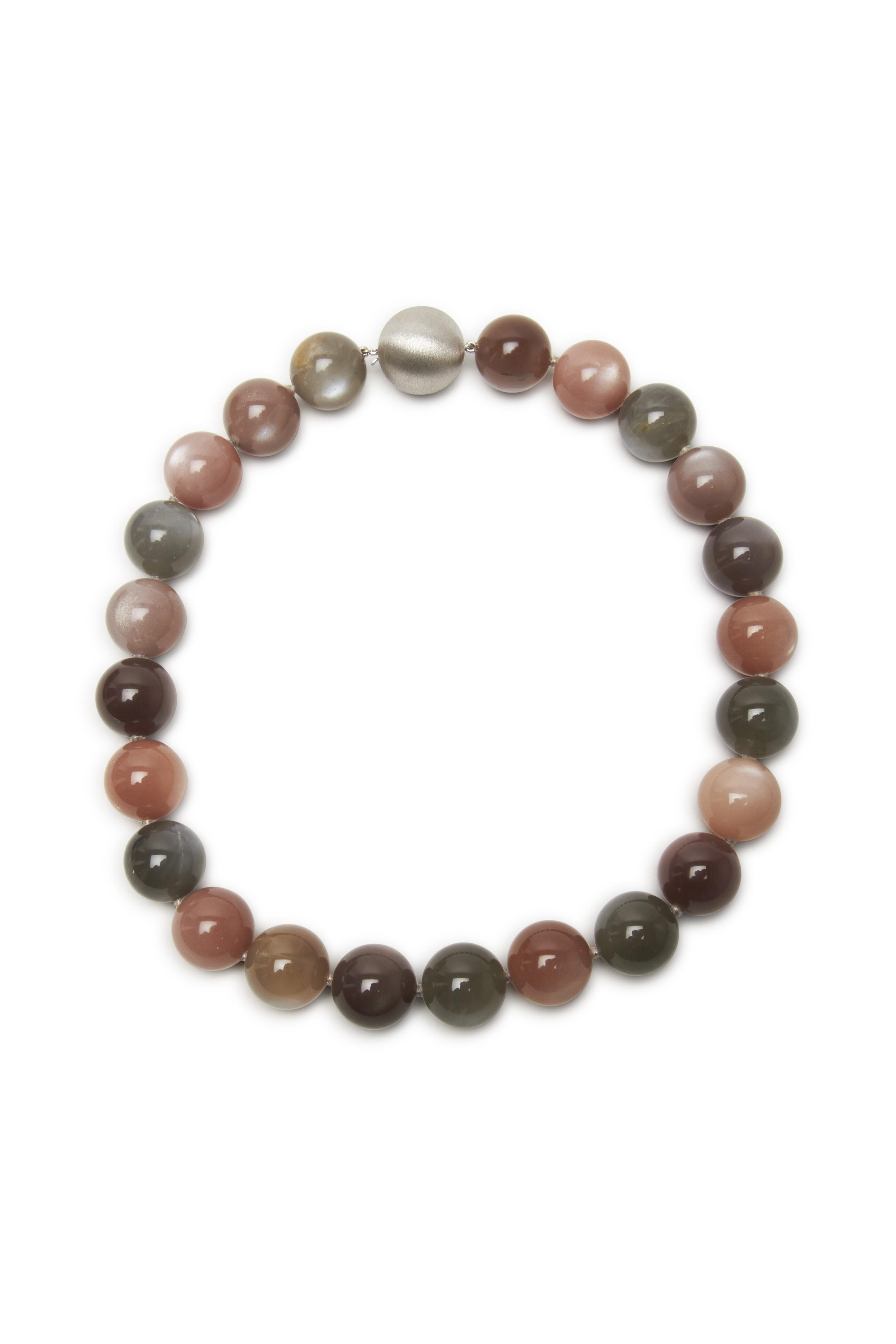 Frank Ancona - Multicolor Moonstone Bead Necklace