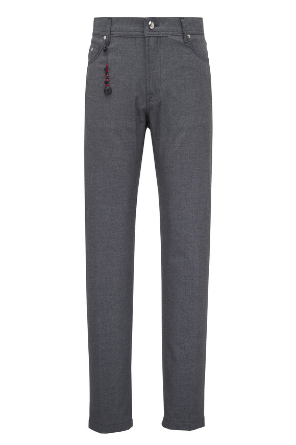 【新品】定価66,000円 la favola wool セミフレアpants 別注】la favola ウールツイル セミフレアパンツ