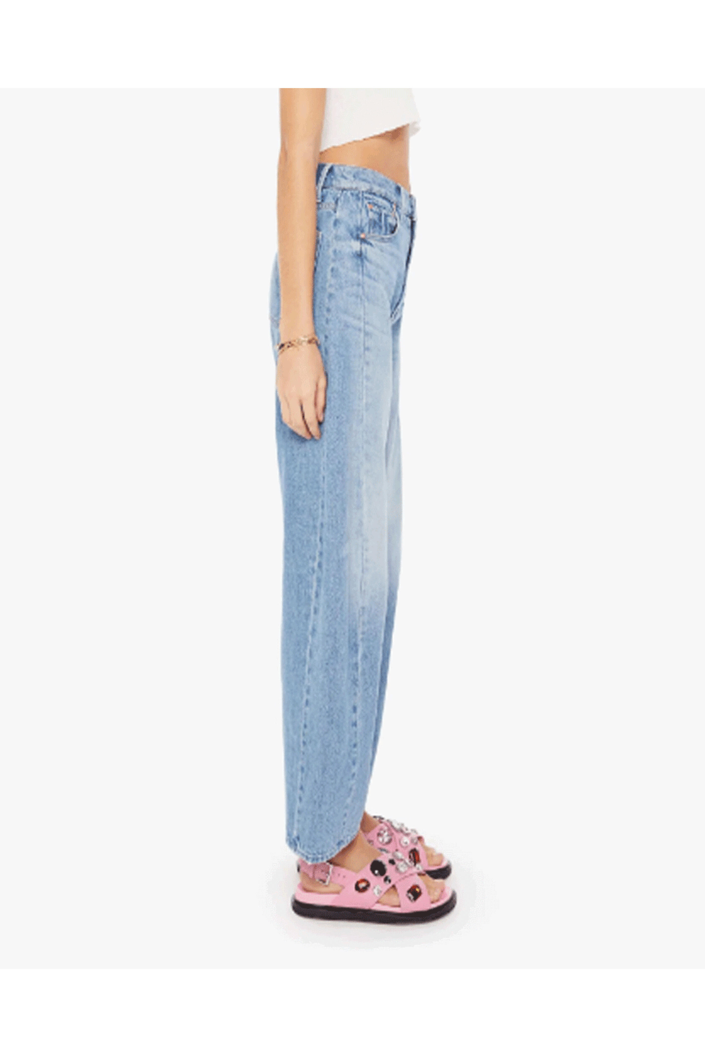 Mother - The Half Pipe Flood Jean in Material Girl