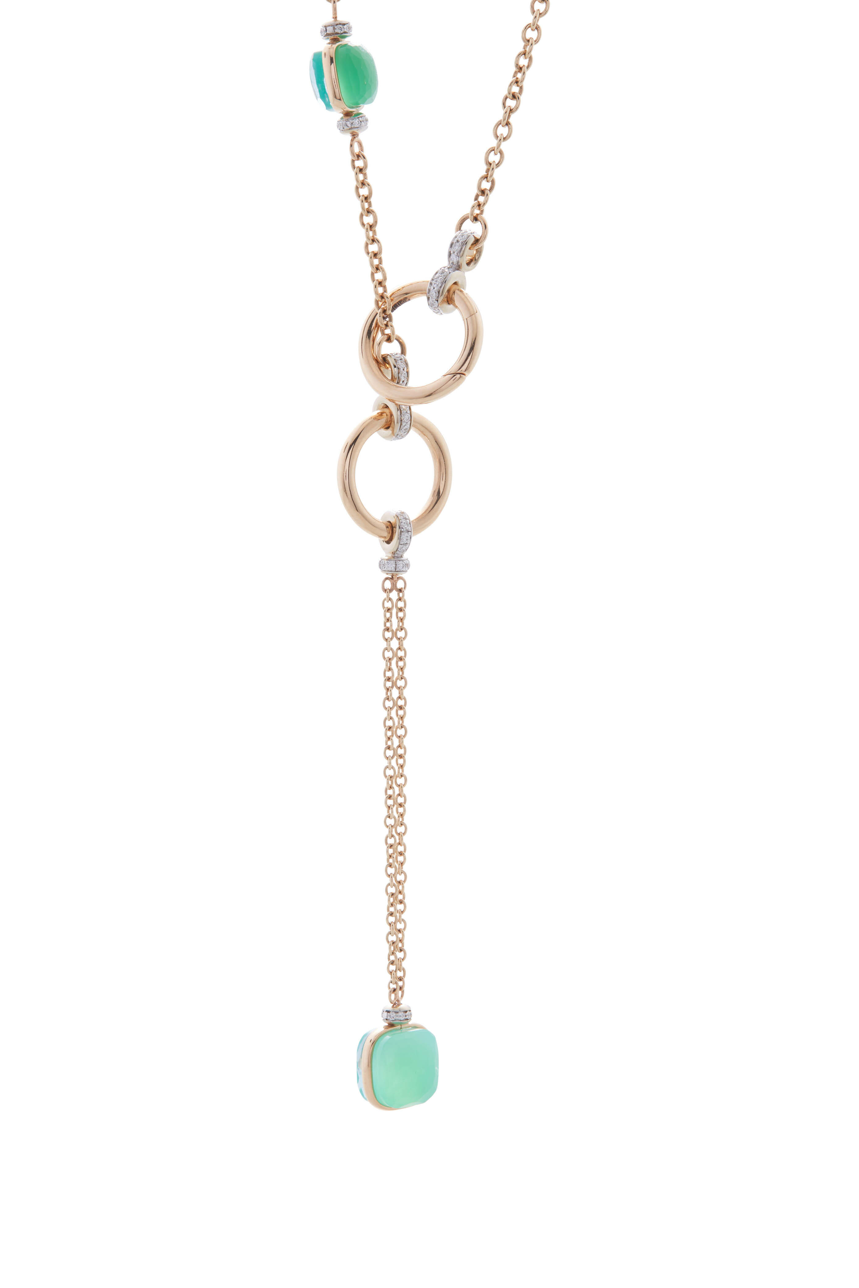 Pomellato - Sky Blue Topaz, Chrysoprase & Diamond Necklace