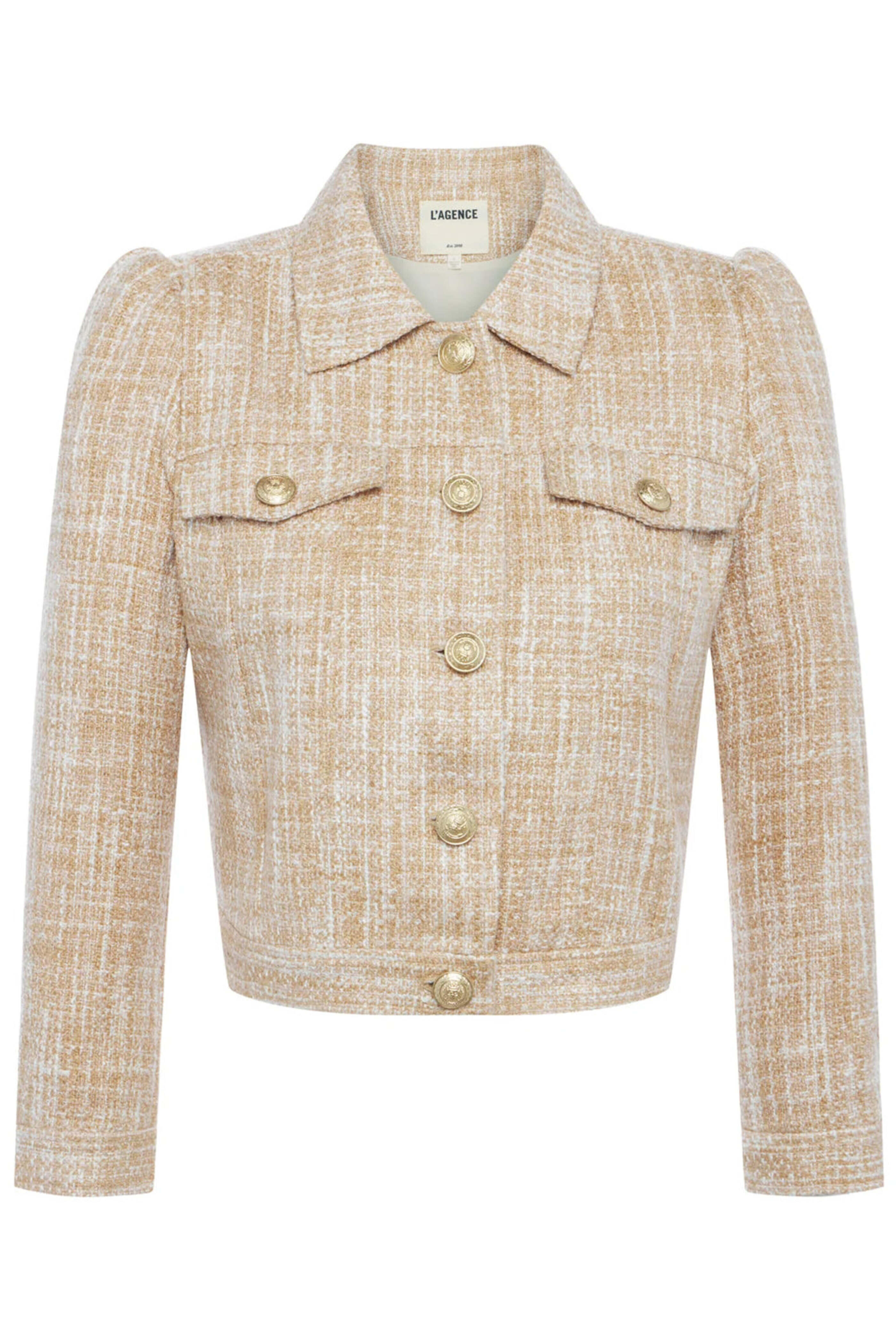 L'Agence - Bone Tweed Kasey Jacket