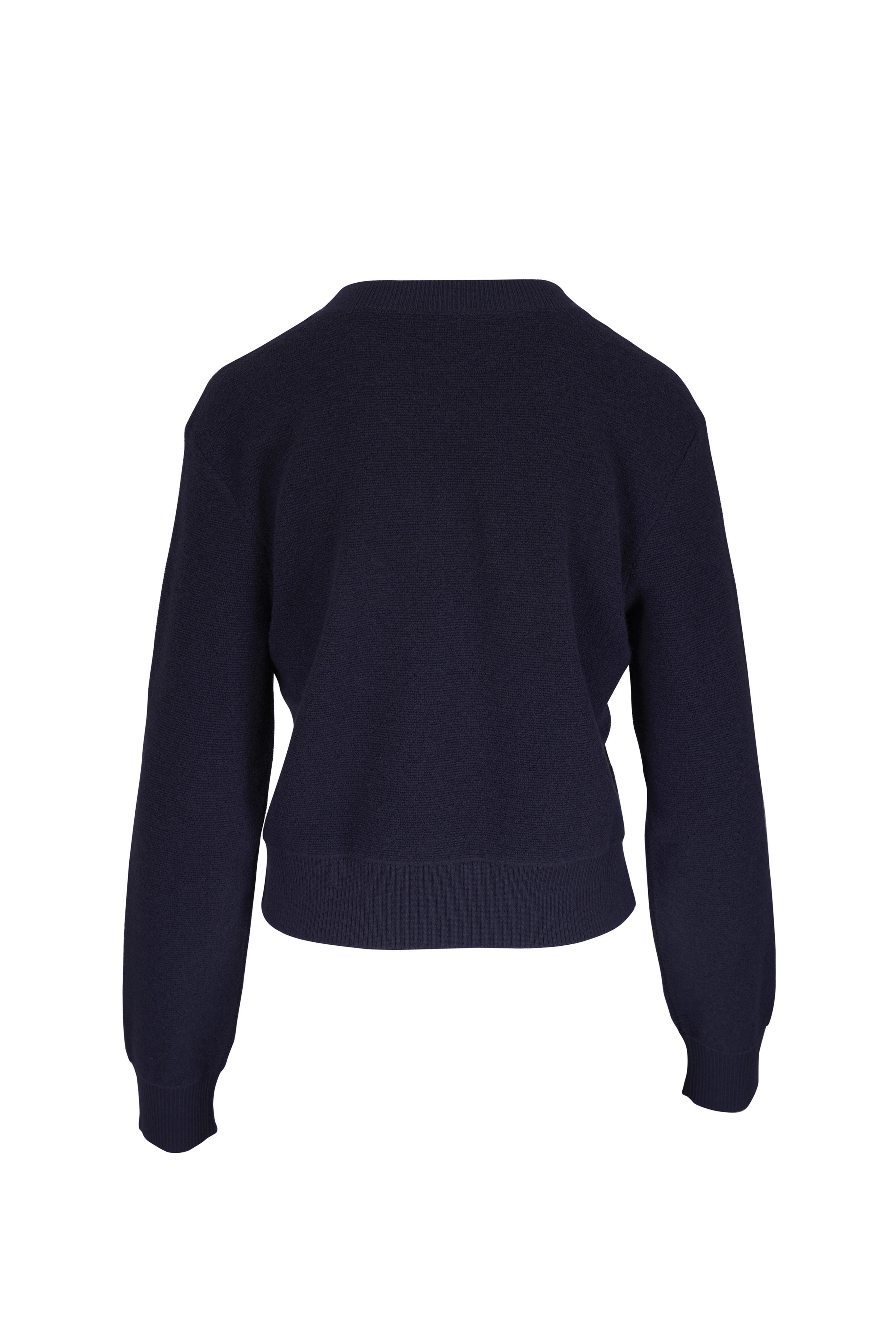 Loewe - Navy Blue Logo Embroidered Wool Crewneck Sweater